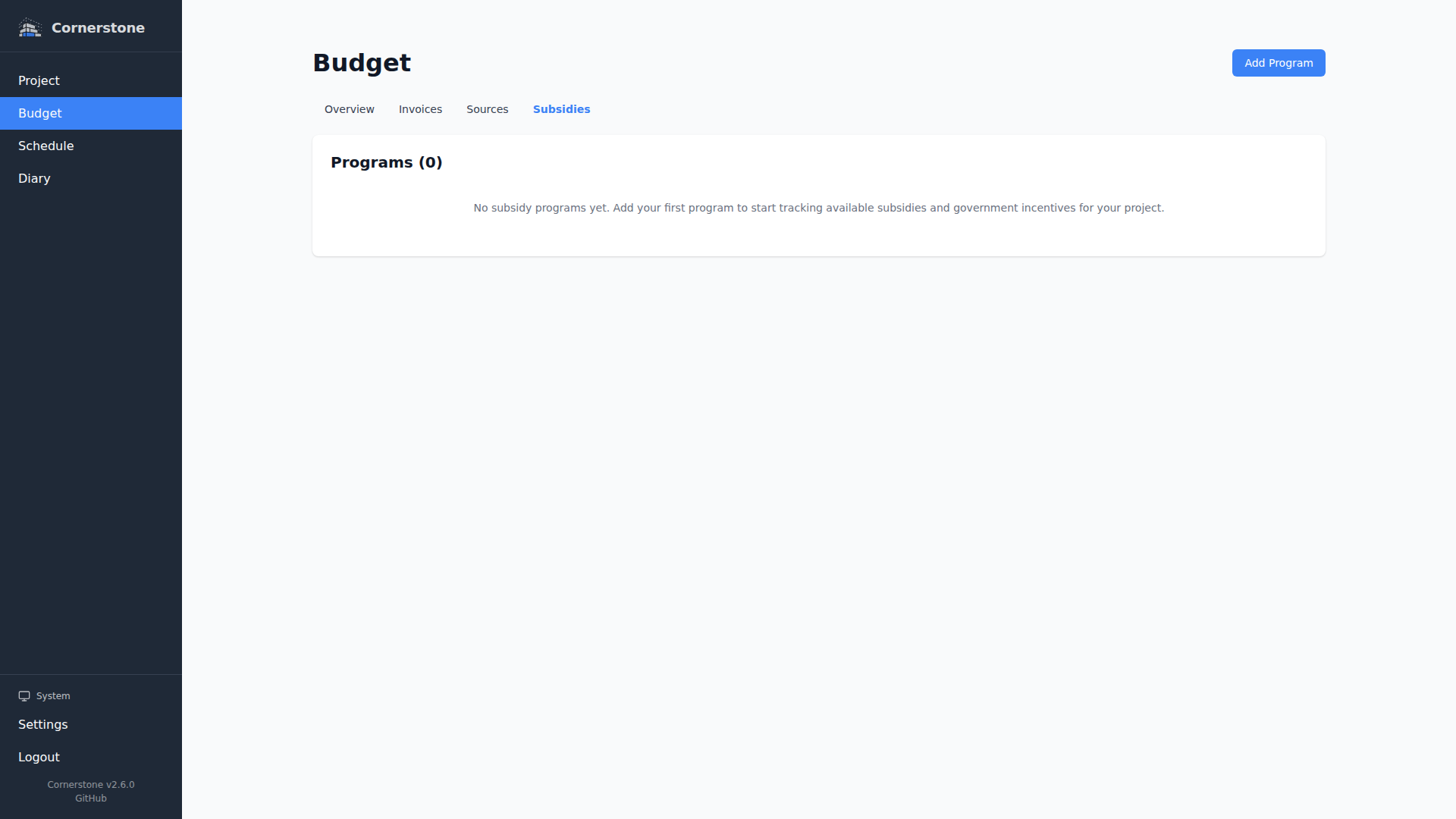 Subsidies page